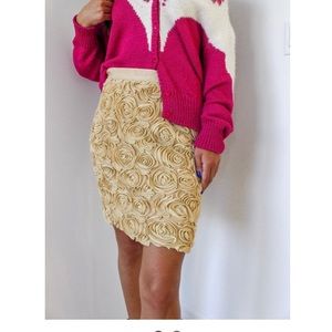 Banana Republic. Gold flower skirt. 10.